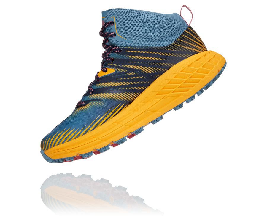 Zapatillas Trail Hoka One One Mujer - Speedgoat Mid Gore-Tex 2 - Azules - JDU598201